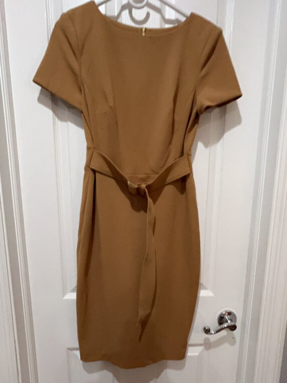 Calvin Klein Dress Cap Sleave Belted Size 4 NWT